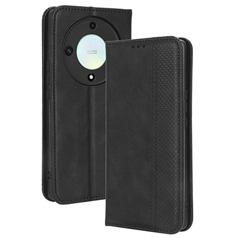 Custodia Portafoglio In Pelle Cover con Supporto BY4 per Huawei Honor Magic5 Lite 5G Nero