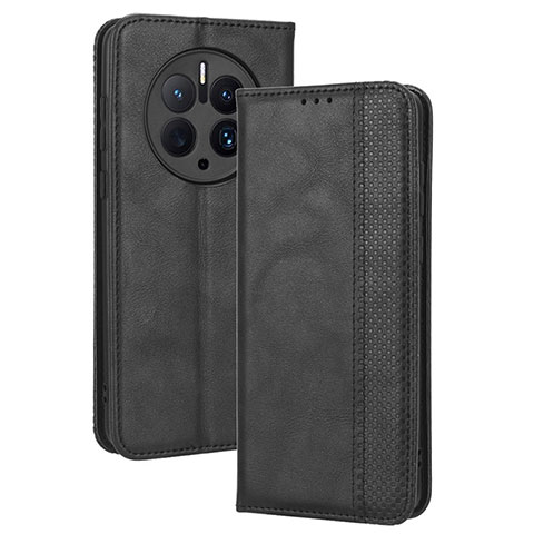 Custodia Portafoglio In Pelle Cover con Supporto BY4 per Huawei Mate 50 Pro Nero