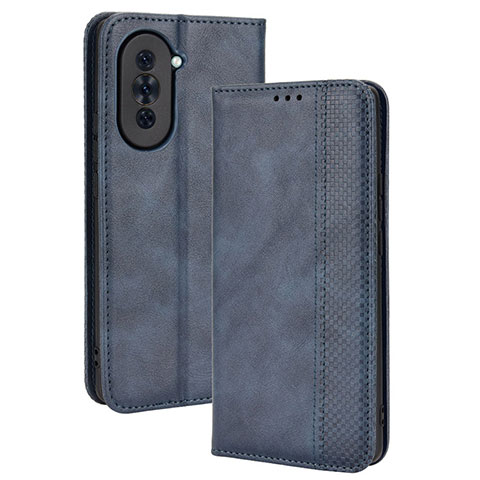 Custodia Portafoglio In Pelle Cover con Supporto BY4 per Huawei Nova 10 Pro Blu