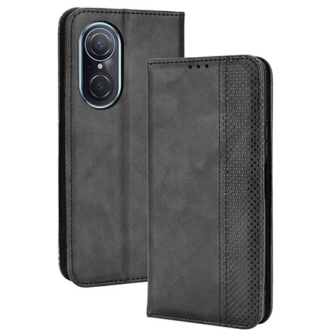 Custodia Portafoglio In Pelle Cover con Supporto BY4 per Huawei Nova 9 SE Nero