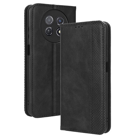 Custodia Portafoglio In Pelle Cover con Supporto BY4 per Huawei Nova Y91 Nero