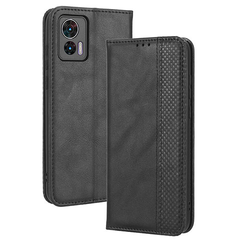 Custodia Portafoglio In Pelle Cover con Supporto BY4 per Motorola Moto Edge 30 Neo 5G Nero