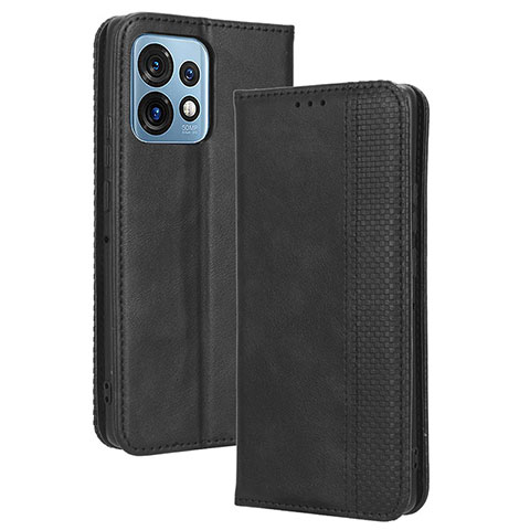 Custodia Portafoglio In Pelle Cover con Supporto BY4 per Motorola Moto Edge Plus (2023) 5G Nero