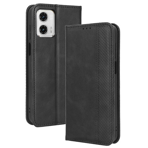 Custodia Portafoglio In Pelle Cover con Supporto BY4 per Motorola Moto G53j 5G Nero