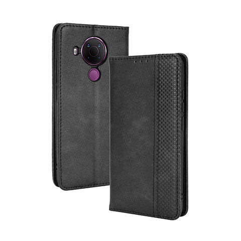 Custodia Portafoglio In Pelle Cover con Supporto BY4 per Nokia 5.4 Nero