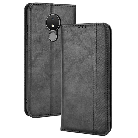 Custodia Portafoglio In Pelle Cover con Supporto BY4 per Nokia C21 Nero