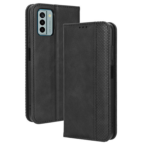 Custodia Portafoglio In Pelle Cover con Supporto BY4 per Nokia G22 Nero