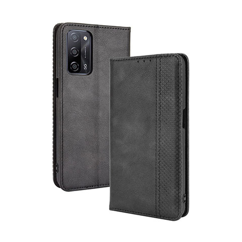 Custodia Portafoglio In Pelle Cover con Supporto BY4 per Oppo A53s 5G Nero