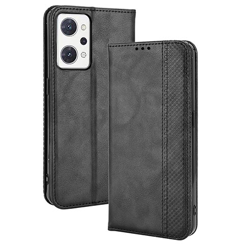 Custodia Portafoglio In Pelle Cover con Supporto BY4 per Oppo Reno7 A Nero