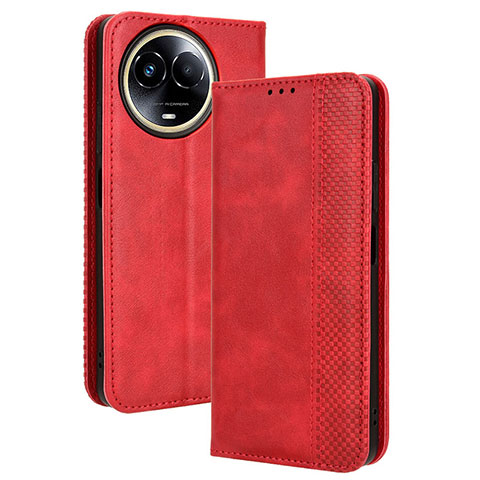 Custodia Portafoglio In Pelle Cover con Supporto BY4 per Realme V50 5G Rosso