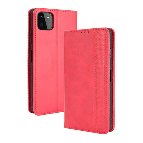 Custodia Portafoglio In Pelle Cover con Supporto BY4 per Samsung Galaxy A22 5G Rosso