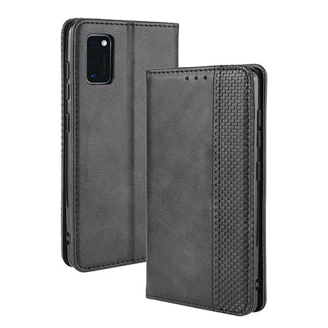 Custodia Portafoglio In Pelle Cover con Supporto BY4 per Samsung Galaxy A41 Nero