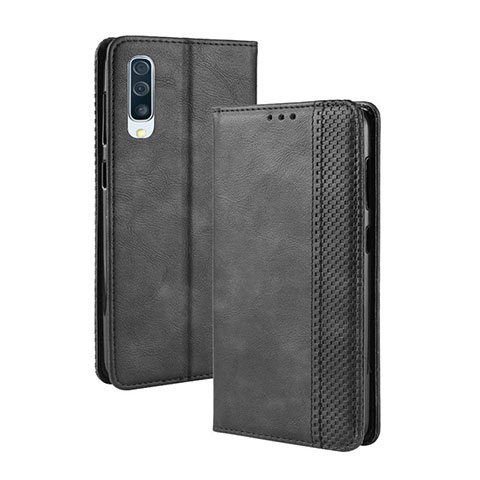 Custodia Portafoglio In Pelle Cover con Supporto BY4 per Samsung Galaxy A50 Nero