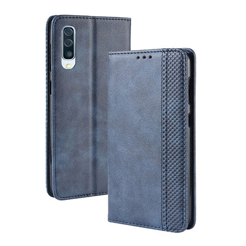 Custodia Portafoglio In Pelle Cover con Supporto BY4 per Samsung Galaxy A50S Blu