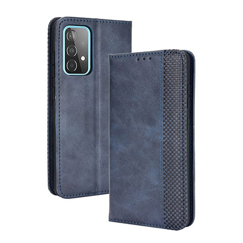 Custodia Portafoglio In Pelle Cover con Supporto BY4 per Samsung Galaxy A52s 5G Blu