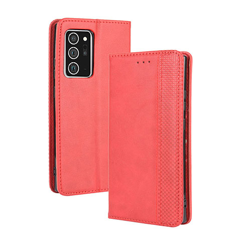 Custodia Portafoglio In Pelle Cover con Supporto BY4 per Samsung Galaxy Note 20 Ultra 5G Rosso