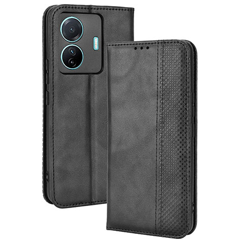 Custodia Portafoglio In Pelle Cover con Supporto BY4 per Vivo iQOO Z6 Pro 5G Nero