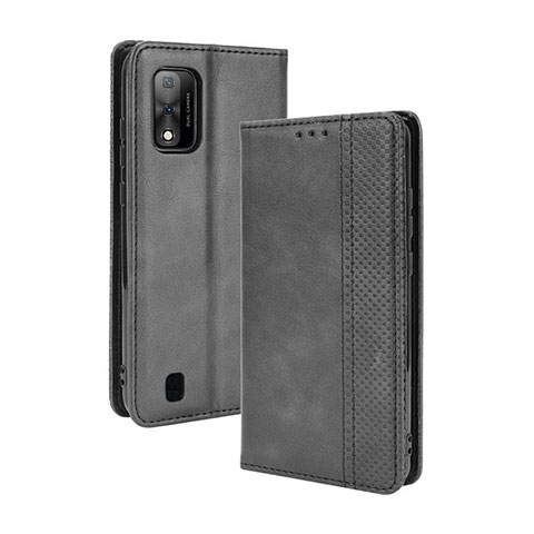 Custodia Portafoglio In Pelle Cover con Supporto BY4 per Wiko Ride 3 Nero