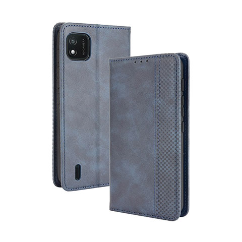 Custodia Portafoglio In Pelle Cover con Supporto BY4 per Wiko Y62 Blu