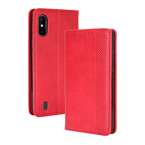 Custodia Portafoglio In Pelle Cover con Supporto BY4 per Wiko Y81 Rosso