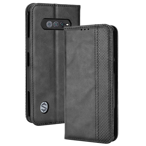 Custodia Portafoglio In Pelle Cover con Supporto BY4 per Xiaomi Black Shark 4S Pro 5G Nero