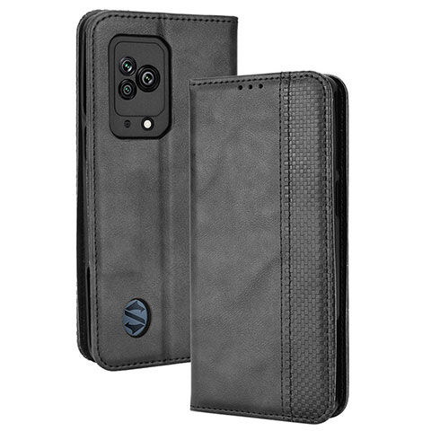 Custodia Portafoglio In Pelle Cover con Supporto BY4 per Xiaomi Black Shark 5 5G Nero