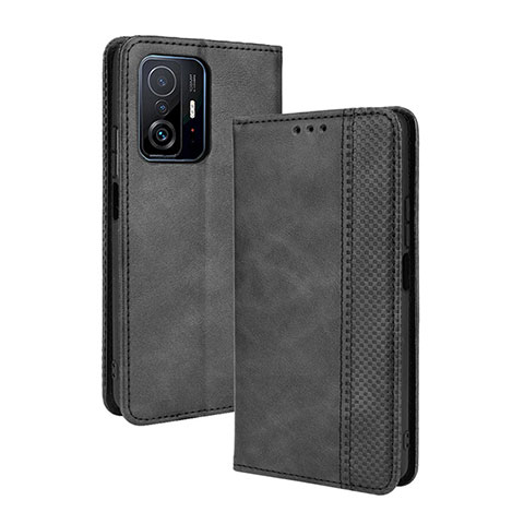 Custodia Portafoglio In Pelle Cover con Supporto BY4 per Xiaomi Mi 11T Pro 5G Nero