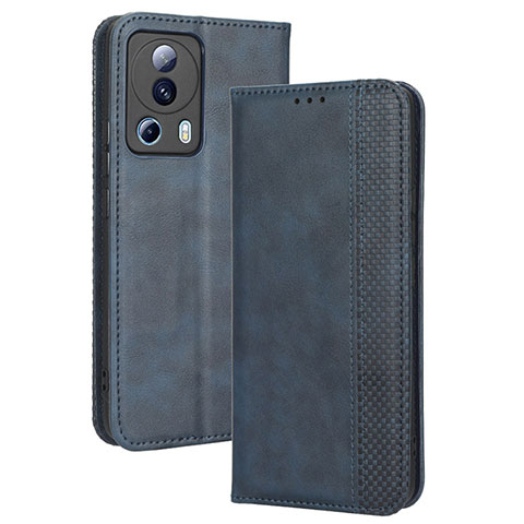 Custodia Portafoglio In Pelle Cover con Supporto BY4 per Xiaomi Mi 12 Lite NE 5G Blu