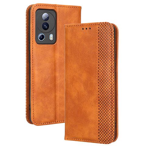 Custodia Portafoglio In Pelle Cover con Supporto BY4 per Xiaomi Mi 12 Lite NE 5G Marrone