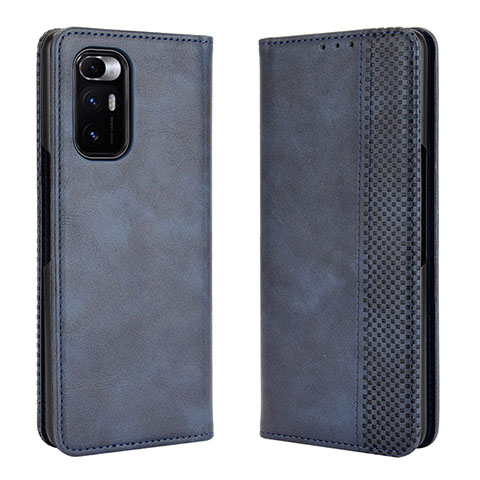 Custodia Portafoglio In Pelle Cover con Supporto BY4 per Xiaomi Mix Fold 5G Blu