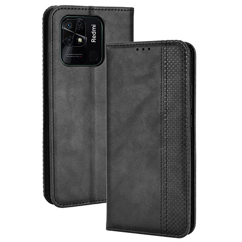 Custodia Portafoglio In Pelle Cover con Supporto BY4 per Xiaomi Redmi 10 Power Nero