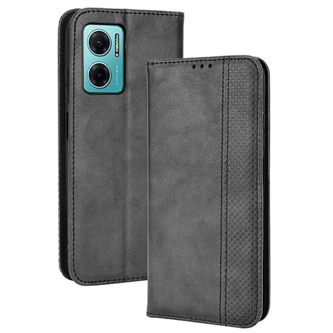 Custodia Portafoglio In Pelle Cover con Supporto BY4 per Xiaomi Redmi 10 Prime Plus 5G Nero