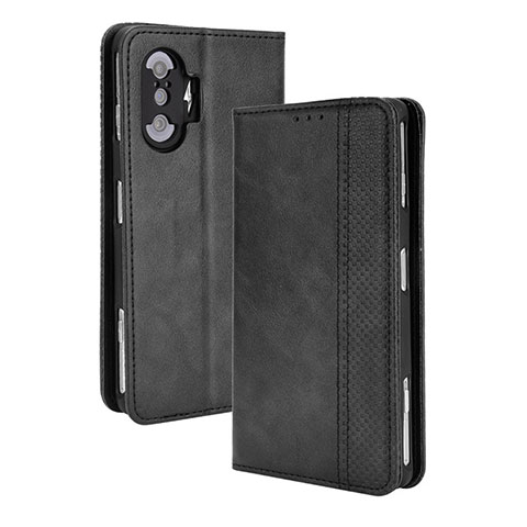 Custodia Portafoglio In Pelle Cover con Supporto BY4 per Xiaomi Redmi K40 Gaming 5G Nero