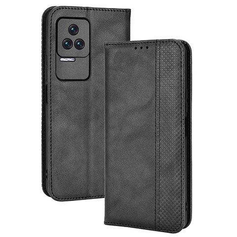 Custodia Portafoglio In Pelle Cover con Supporto BY4 per Xiaomi Redmi K40S 5G Nero