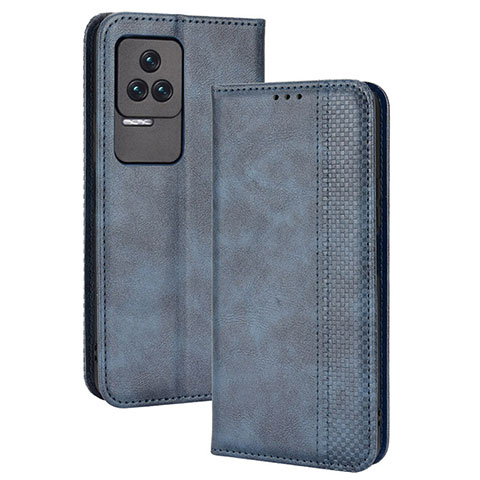 Custodia Portafoglio In Pelle Cover con Supporto BY4 per Xiaomi Redmi K50 Pro 5G Blu