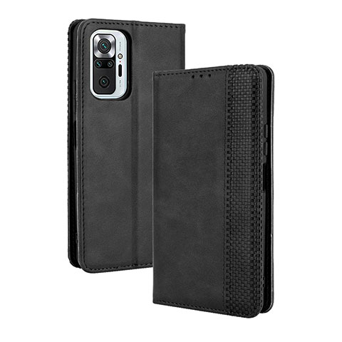 Custodia Portafoglio In Pelle Cover con Supporto BY4 per Xiaomi Redmi Note 10 Pro 4G Nero