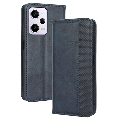 Custodia Portafoglio In Pelle Cover con Supporto BY4 per Xiaomi Redmi Note 12 Explorer Blu