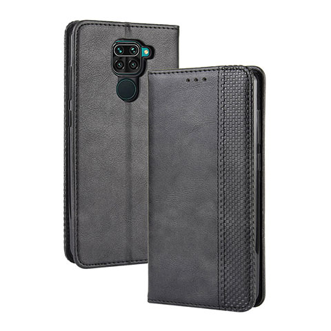 Custodia Portafoglio In Pelle Cover con Supporto BY4 per Xiaomi Redmi Note 9 Nero