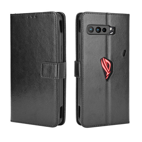 Custodia Portafoglio In Pelle Cover con Supporto BY5 per Asus ROG Phone 3 Nero