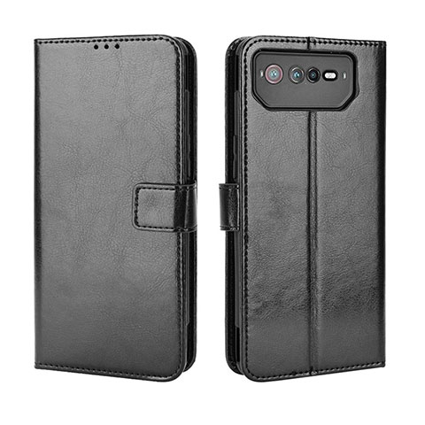 Custodia Portafoglio In Pelle Cover con Supporto BY5 per Asus ROG Phone 6 Nero