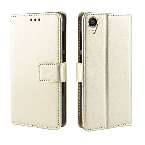 Custodia Portafoglio In Pelle Cover con Supporto BY5 per Asus ZenFone Live L2 ZA550KL Oro