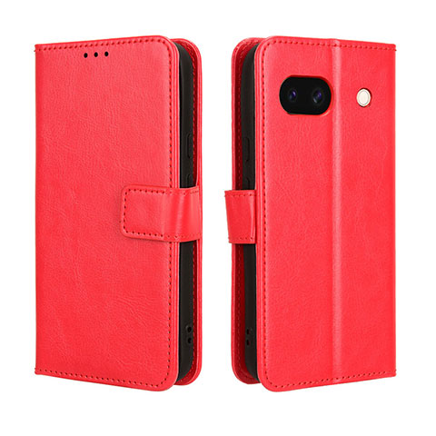 Custodia Portafoglio In Pelle Cover con Supporto BY5 per Google Pixel 8a 5G Rosso