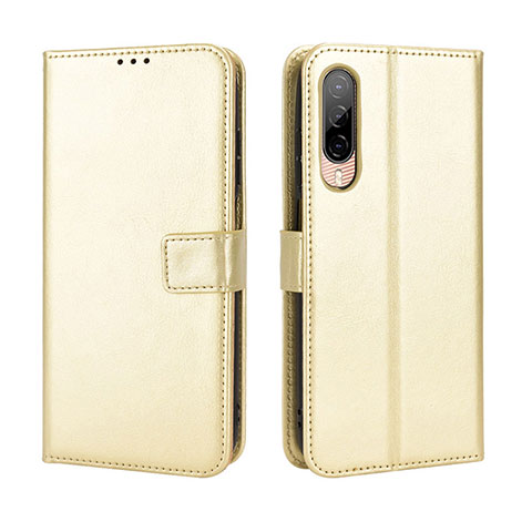 Custodia Portafoglio In Pelle Cover con Supporto BY5 per HTC Desire 22 Pro 5G Oro