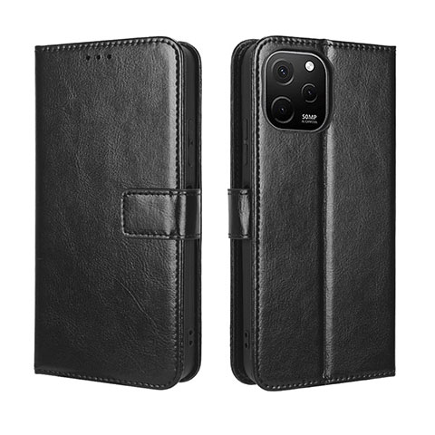 Custodia Portafoglio In Pelle Cover con Supporto BY5 per Huawei Enjoy 50z Nero