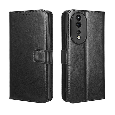 Custodia Portafoglio In Pelle Cover con Supporto BY5 per Huawei Honor 80 5G Nero