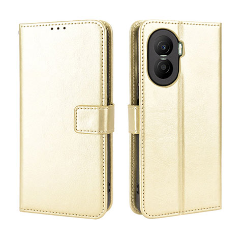 Custodia Portafoglio In Pelle Cover con Supporto BY5 per Huawei Honor X40i 5G Oro