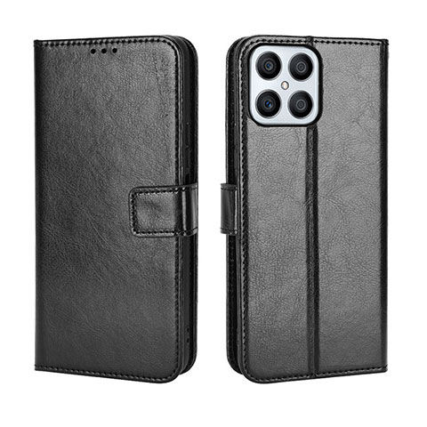 Custodia Portafoglio In Pelle Cover con Supporto BY5 per Huawei Honor X8 4G Nero