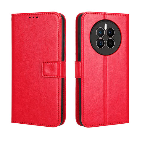 Custodia Portafoglio In Pelle Cover con Supporto BY5 per Huawei Mate 50E Rosso