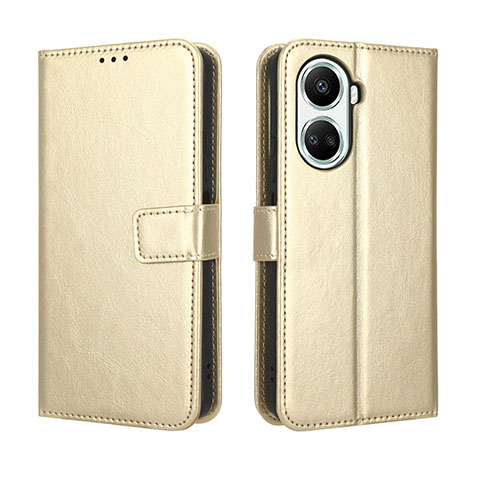 Custodia Portafoglio In Pelle Cover con Supporto BY5 per Huawei Nova 10 SE Oro