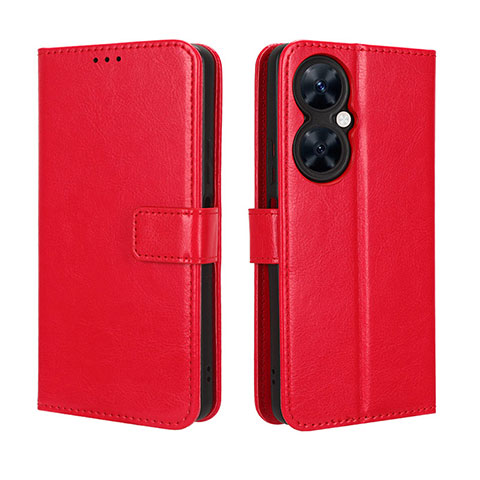 Custodia Portafoglio In Pelle Cover con Supporto BY5 per Huawei Nova 11i Rosso